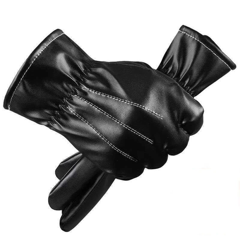 Winter Gloves For Men Leather Gloves Tactical Touchscreen Fleece Keep Warm Waterproof Driving Male Snowboard Outdoor Sport Glove