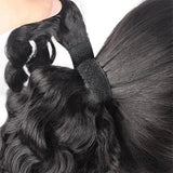 Water Wave Ponytail Human Hair Wrap Around Ponytail Extensions Remy Hair Ponytails Clip in Hair Extensions 10 to 30 Inches