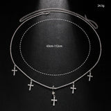 Stonefans Piercing Cross Navel Nnail Body Jewellery Rings Bikini Crystal Waist Chain Y2k Belt for Women Sexy Belly Club Dance