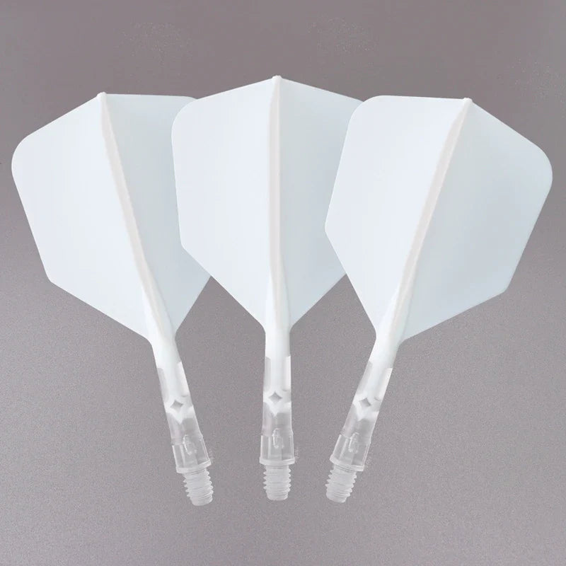 CUESOUL 929 New Launch ROST T19 Integrated Dart Shaft and Flights Big Wing Shape,Set of 3-White