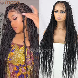 36 Inches Synthetic Lace Braided Wigs Butterfly Braids Lace Wig For Black Women Braid Wigs On Sale Clearance Box Braids Lace Wig