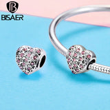 BISAER Alloy Dangle Beads Cup Bulldog Boy Girl Pendants Penguin Letter Charms Beads Fit Women Original Bracelets DIY Jewelry