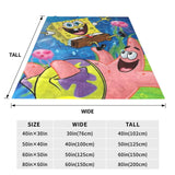 S-SpongeBob Cartoon Soft Plush Blanket,Flannel Blanket Throw Blanket for Living Room Bedroom Bed Sofa Cover Child