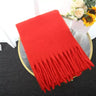 Winter Scarf Women Luxury Autumn Winter Cashmere Scarf Thickened Warm Shawl Classic Tassels Fluffy Scarf Solid Color Soft Shawl