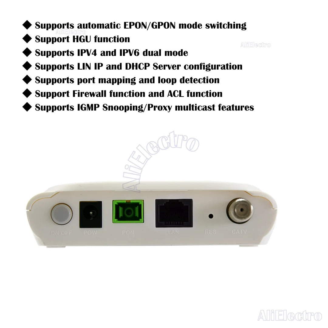 Optical Network Unit CATV SC/APC  Fiber Optic Equipment EPON/GPON mode ONU Router FTTH  1 Gigabit RJ45 port