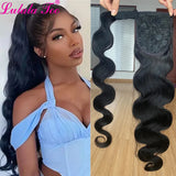 Wrap Around Ponytail Human Hair Brazilian Magic Paste Pony Tail Extensions Body Wave Remy Hairpieces For Women Remy Hair