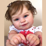 20" Maddie Full Silicone Vinyl Dolls Girl 3D Painted Newborn Baby Dolls With Rooted Brown Hair For Kid's Gift Muñecas Reborn