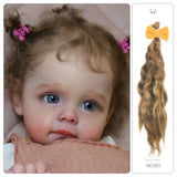 「natural curly hair」Witdiy brand reborn doll wig mohair is as soft as lanugo hair and uses safe dyes, so feel free