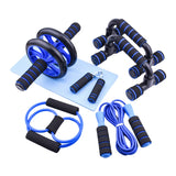 AB Roller Wheel Machine Jump Rope Push Up Rack Resistance Bands Abdominal Exercise Trainer Fitness Gym Workout Equipment