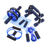 AB Roller Wheel Machine Jump Rope Push Up Rack Resistance Bands Abdominal Exercise Trainer Fitness Gym Workout Equipment