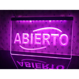 ABIERTO Food Cafe Restaurant LED Neon Sign-3D Carving Wall Art for Home,Room,Bedroom,Office,Farmhouse Decor