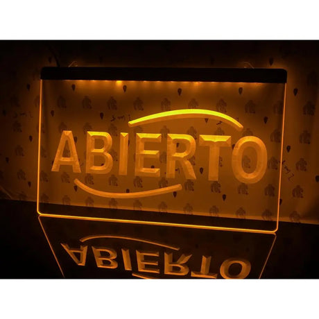 ABIERTO Food Cafe Restaurant LED Neon Sign-3D Carving Wall Art for Home,Room,Bedroom,Office,Farmhouse Decor