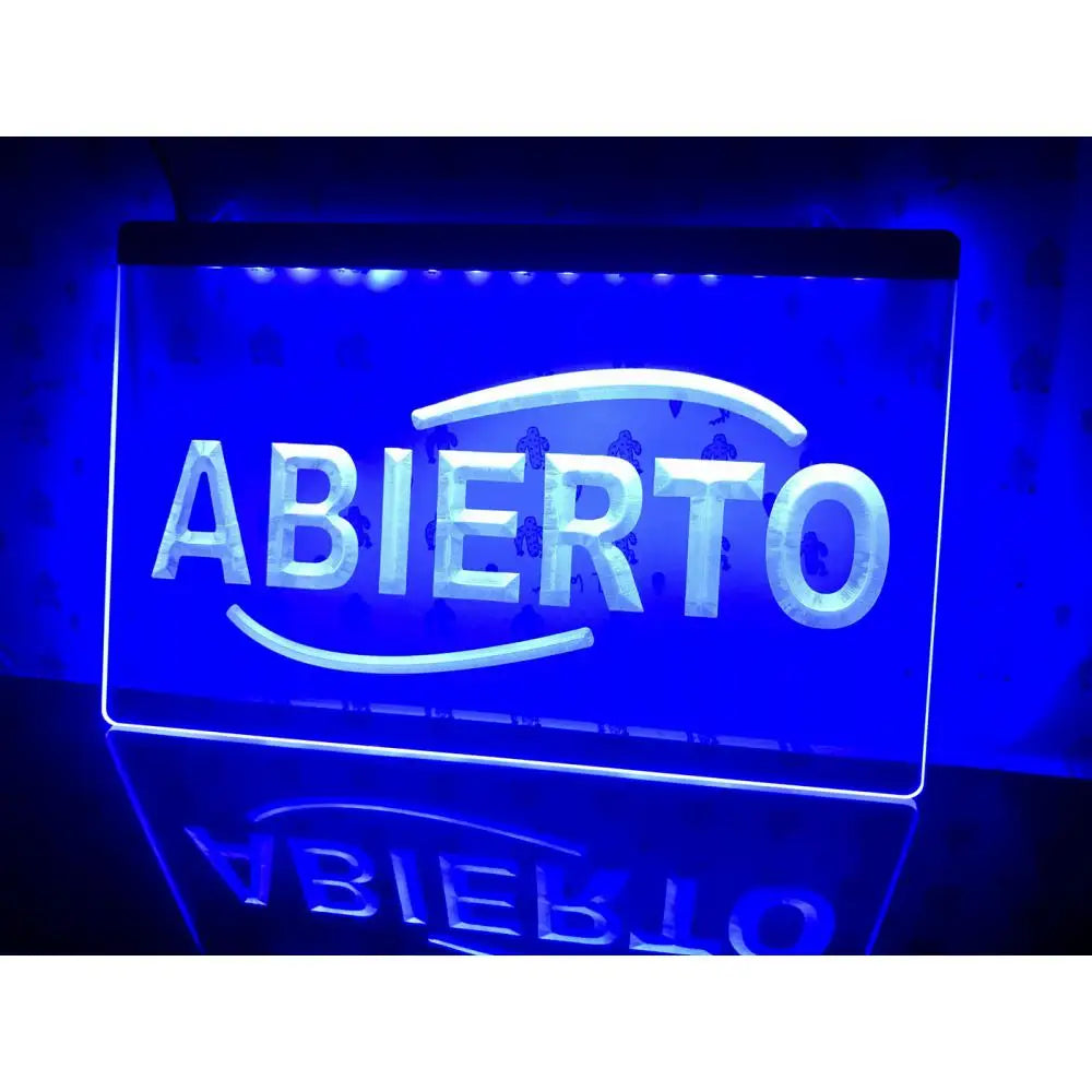 ABIERTO Food Cafe Restaurant LED Neon Sign-3D Carving Wall Art for Home,Room,Bedroom,Office,Farmhouse Decor