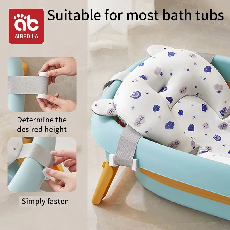 AIBEDILA Accessories Baby Bath Shower Bath Mesh Netting for Sitting or Lying Down Bathtub Products Newborn & Items Bathtubs Give