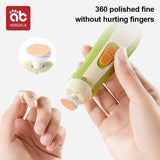 AIBEDILA Electric Baby Nail Trimmer Kid Nail Polisher Tool Infant Manicure Scissors Tools for Baby Care Newborn Essentials Items