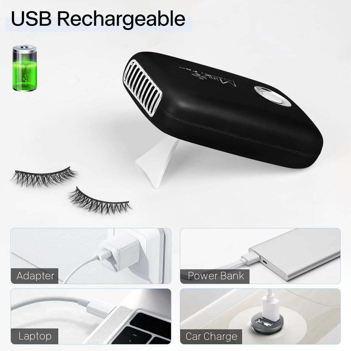 AILAISHI USB Mini Eyelash Fan Dryer Blower Grafted False Eye Lash Mascara Glue Fast Dry Eyelash Extension Supplies Makeup Tools