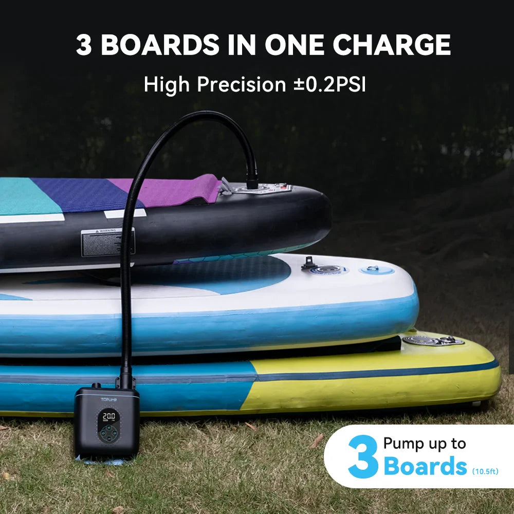 AIRBANK 20PSI SUP Board Pump PVC Boat Inflatable Pump Electric 4000mAh 12V for Stand Up Paddle Board Inflation Kayak Accessories