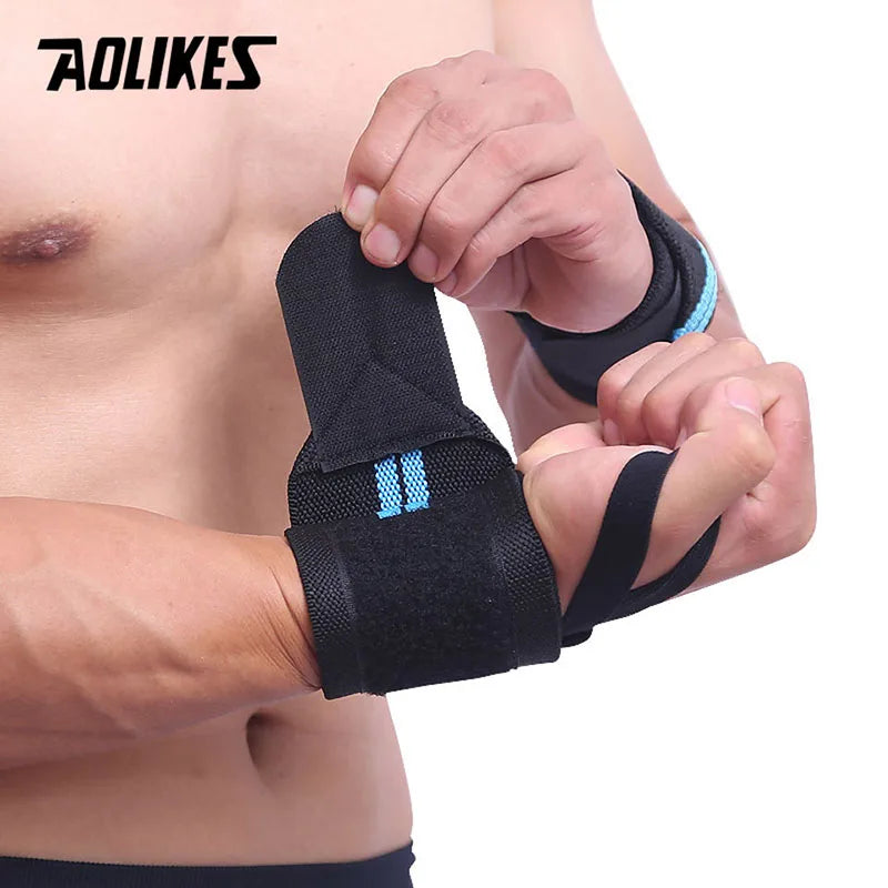 AOLIKES 1 Pair Wristband Wrist Support Weight Lifting Gym Training Wrist Support Brace Straps Wraps Crossfit Powerlifting