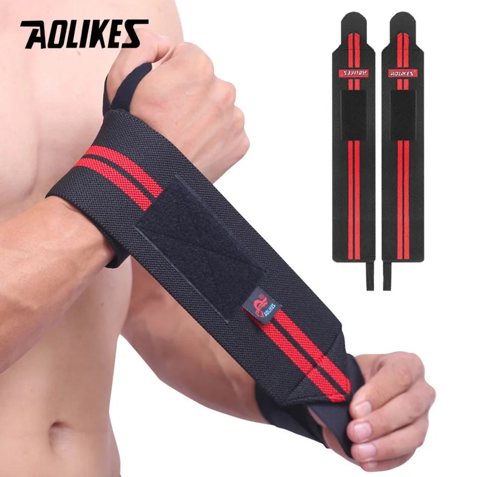 AOLIKES 1 Pair Wristband Wrist Support Weight Lifting Gym Training Wrist Support Brace Straps Wraps Crossfit Powerlifting