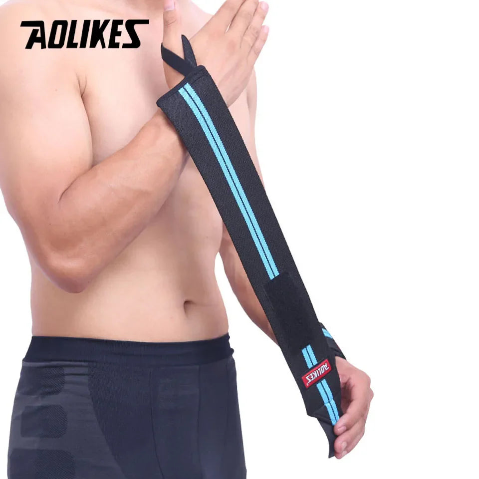 AOLIKES 1 Pair Wristband Wrist Support Weight Lifting Gym Training Wrist Support Brace Straps Wraps Crossfit Powerlifting