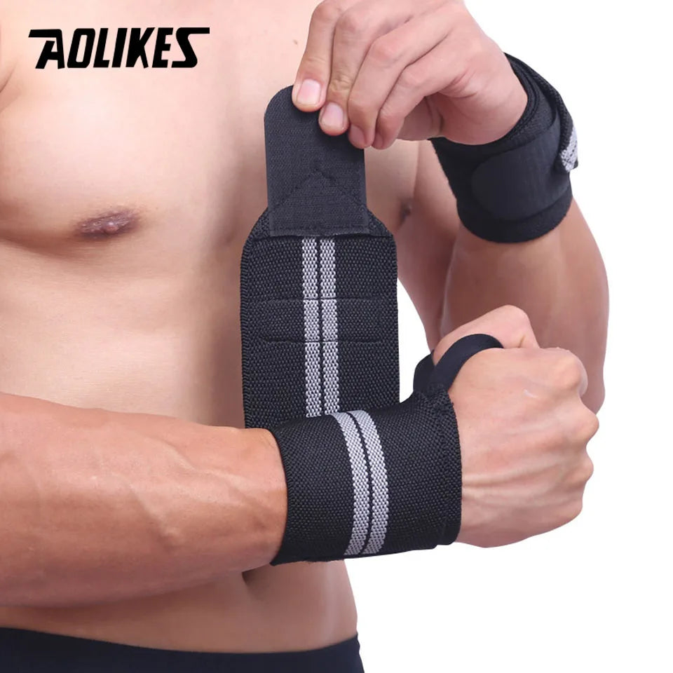 AOLIKES 1 Pair Wristband Wrist Support Weight Lifting Gym Training Wrist Support Brace Straps Wraps Crossfit Powerlifting