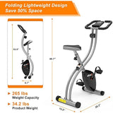 ATIVAFIT Folding Exercise Bike, Magnetic Foldable Stationary Bike, Indoor Cycling Exercise Bike for Home Workout