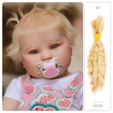 「natural curly hair」Witdiy brand reborn doll wig mohair is as soft as lanugo hair and uses safe dyes, so feel free