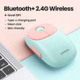 UGREEN Wireless Mouse Bluetooth 5.0 3.0 2.4G Rechargeable Mouse 4000 DPI Charging Bluetooth Mouse For MacBook iPad Tablet Laptop