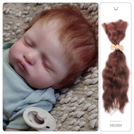 「natural curly hair」Witdiy brand reborn doll wig mohair is as soft as lanugo hair and uses safe dyes, so feel free