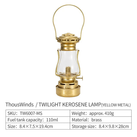 Thous Winds Twilight Camping Lantern Outdoor Portable Camping Light Retro Emotion Oil Lamp Picnic Backpack Tent Camping Supplies