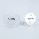 MIYOCAR personalized silver bling pacifier and full silver pacifier clip BPA free dummy unique design gift baby shower