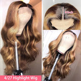 Highlight Wig 13x4 HD Lace Frontal Wig Human Hair Honey Blonde Body Wave Lace Front Wigs For Women Glueless Wigs Pre Plucked