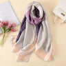 100% Natural Silk Scarf Women Luxury Brand Digital Print Flowers Silk Pashmina Shawl Female Long Bandana Foulard 2020 Oversize