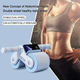 Abdominal Wheel Exerciser Dual Wheel Design Ab Slider Roller Automatic Rebound Anti-Slip Home Gym Fitness Equipment