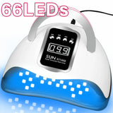 Hot Sale 66LEDs UV LED Nail Lamp For Gel Nail Polish Drying Lamp With Smart Sensor LCD Display Professional Nail Salon Equipment