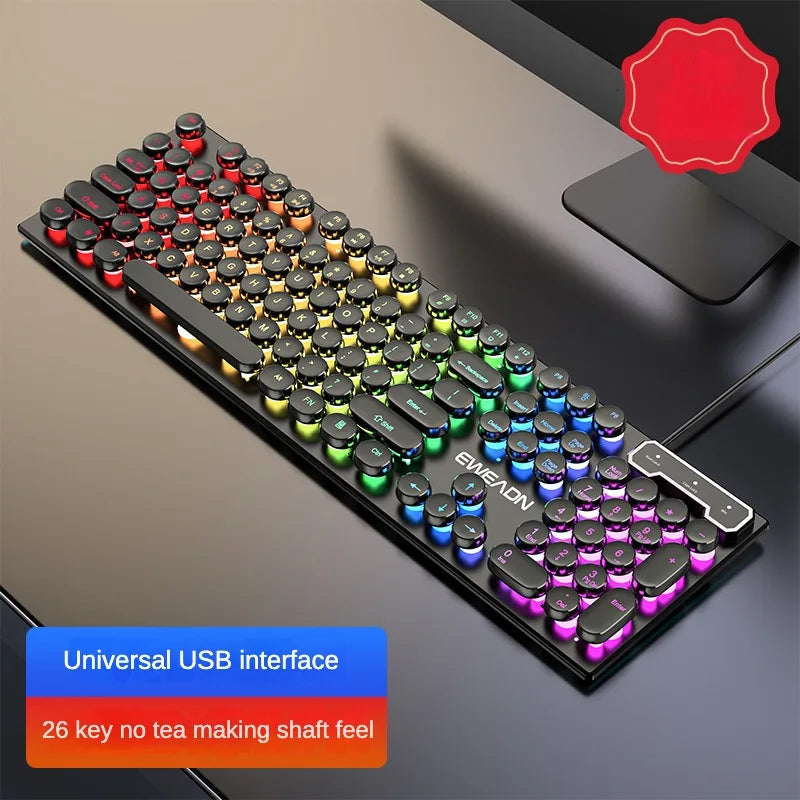 Cool Backlit Floating Button Design 104 Keys Waterproof And Dustproof Ergonomic Gamer Mouse And Keyboard And Headset Kit