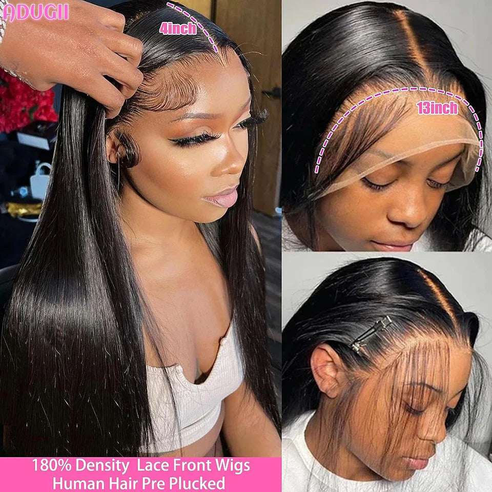 Straight Lace Front Human Hair Wigs 13x4 Hd Lace Frontal Wig For Black Women Brazilian 30inch 4x4 Lace Closure Glueless Wig