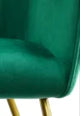 Accent Chair, Green Lounge Sofa Chairs for Living Room Bedroom, Elegant In Appearance, Adjustable Footpads