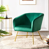 Accent Chair, Green Lounge Sofa Chairs for Living Room Bedroom, Elegant In Appearance, Adjustable Footpads