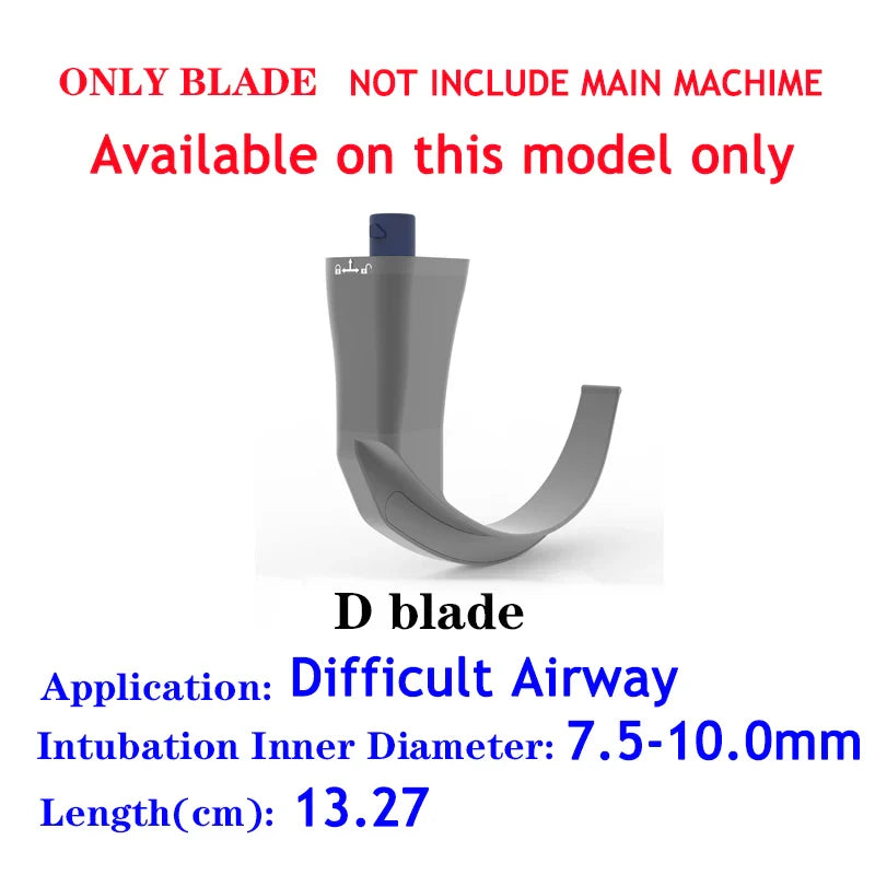 Accessories for Video Laryngoscope Stainless Steel Blades, guide wire, and Screen