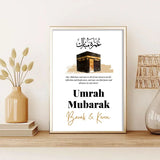 Islamic Personalized Names Umrah Mubarak Poster Muslim Allah Wall Art Canvas Painting Print Picture Living Room Interior Decor