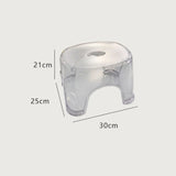 Acrylic Bathroom Shower Non-slip Stool Transparent Small Low Stool for Kids Home Living Room Bathroom Simple Modern Furniture