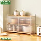 Acrylic Kitchen Shelf Desktop Multi-layer Meal Side Cabinet Push Pull Design Bowl Cabinet Versatile Practical Storage Cabinets