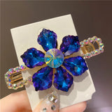 Cute Girls Elastic Hair Band Square Elegant Rhinestone Shiny Crystal Gem Hair Accessories Scrunchies Pearl Hair Ties Wholesale