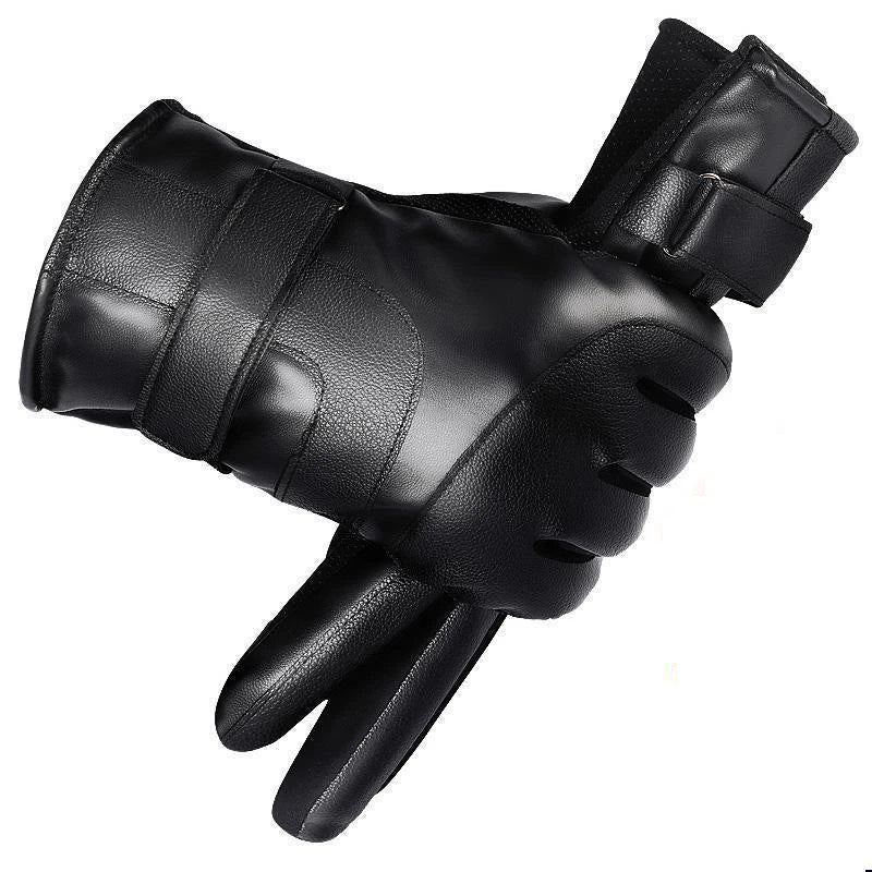 Winter Gloves For Men Leather Gloves Tactical Touchscreen Fleece Keep Warm Waterproof Driving Male Snowboard Outdoor Sport Glove