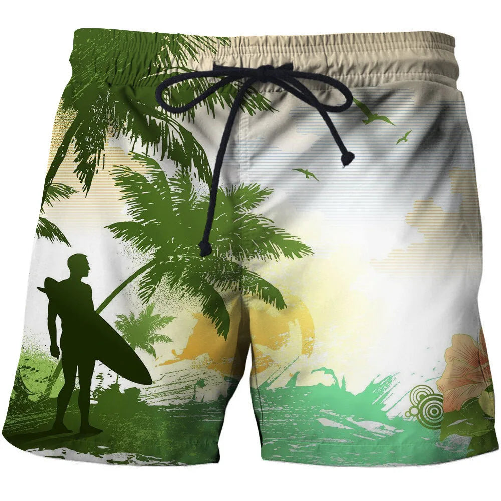 Landscape 3D print, beach pants lead the way.  Fashion trend Advanced fabrics are comfortable and soft