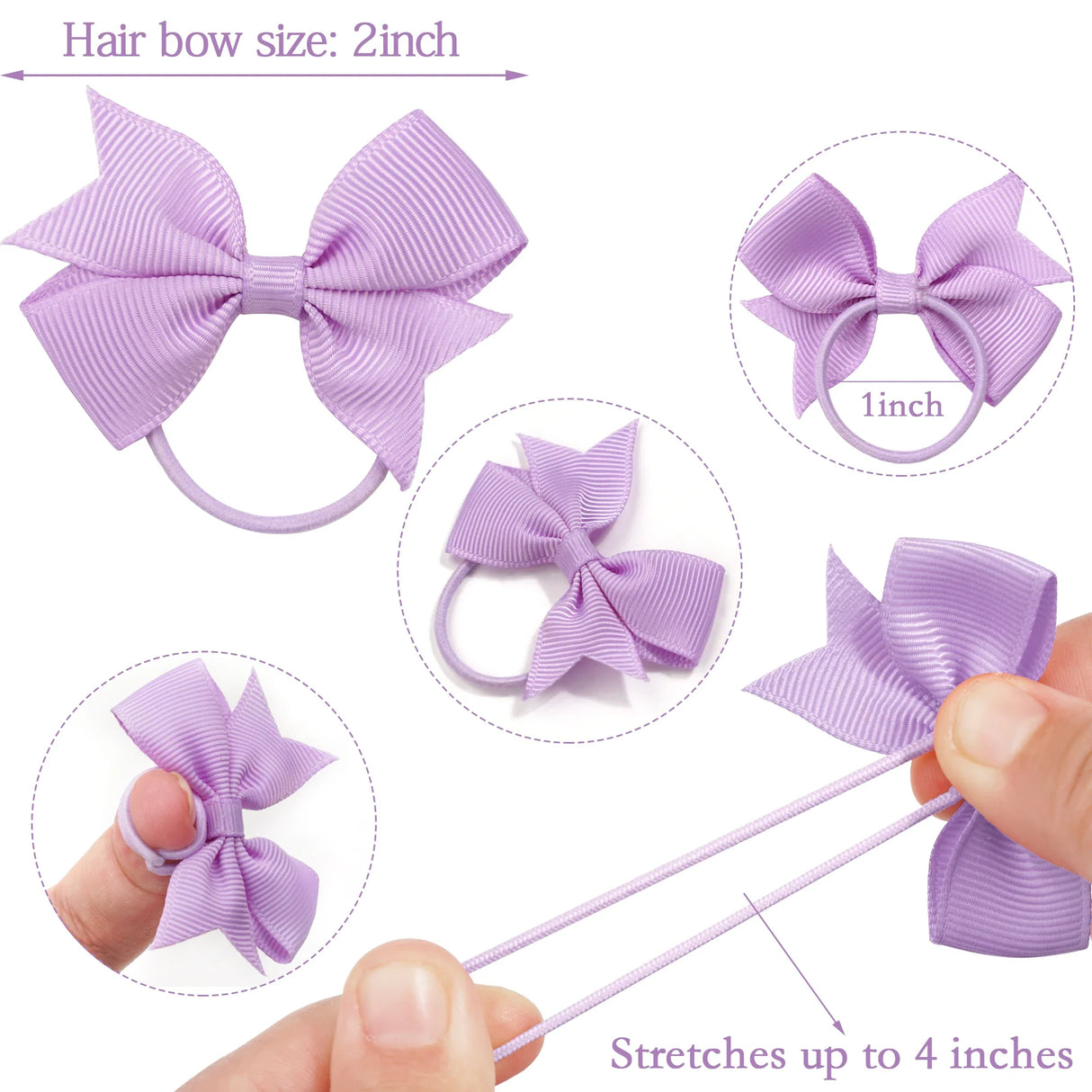 2inch Baby Hair Ties,Toddler Hair Accessories Loose & Stretched Rubber Bands Ponytail Holders for Girls Babies Fine Hair