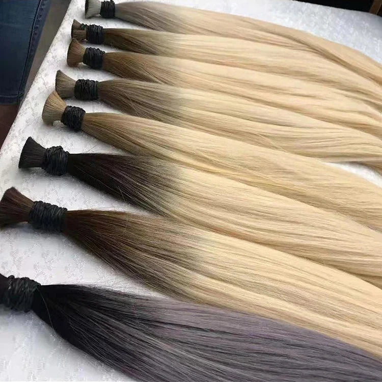 Envio Gratis To Brazil Blonde Color Hair Bulk 613 Human Hair Bundles Extensions Cabelo Humano Para Mega Her 100-300 Gramas