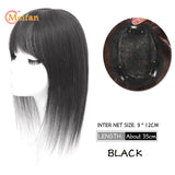 MEIFAN Middle Part Fake Bangs Fringe Synthetic Topper Hairpiece Clip-In Bang Extension Natural Invisible Clourse Hairpiece Women