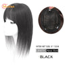 MEIFAN Middle Part Fake Bangs Fringe Synthetic Topper Hairpiece Clip-In Bang Extension Natural Invisible Clourse Hairpiece Women